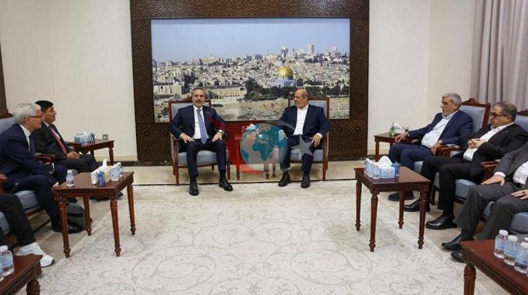 Dışişleri Bakanı Hakan Fidandan Hamas Siyasi Büro Üyesi Hayyeye taziye ziyareti