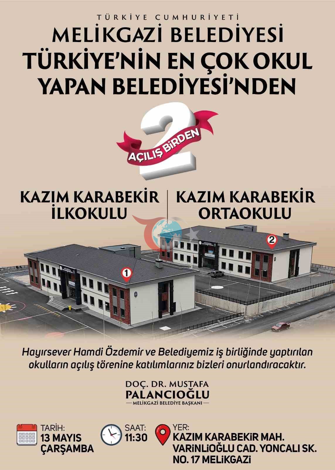 Kazımkarabekir&rsquo;e 2 yeni okul daha kazandırıldı