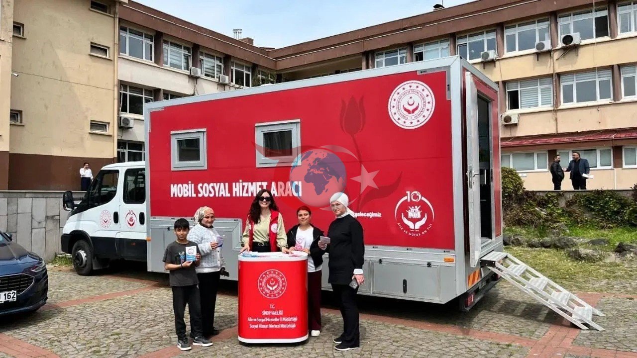 Sinop'ta Sosyal Hizmetler Mobil Araçla Yaygınlaşıyor