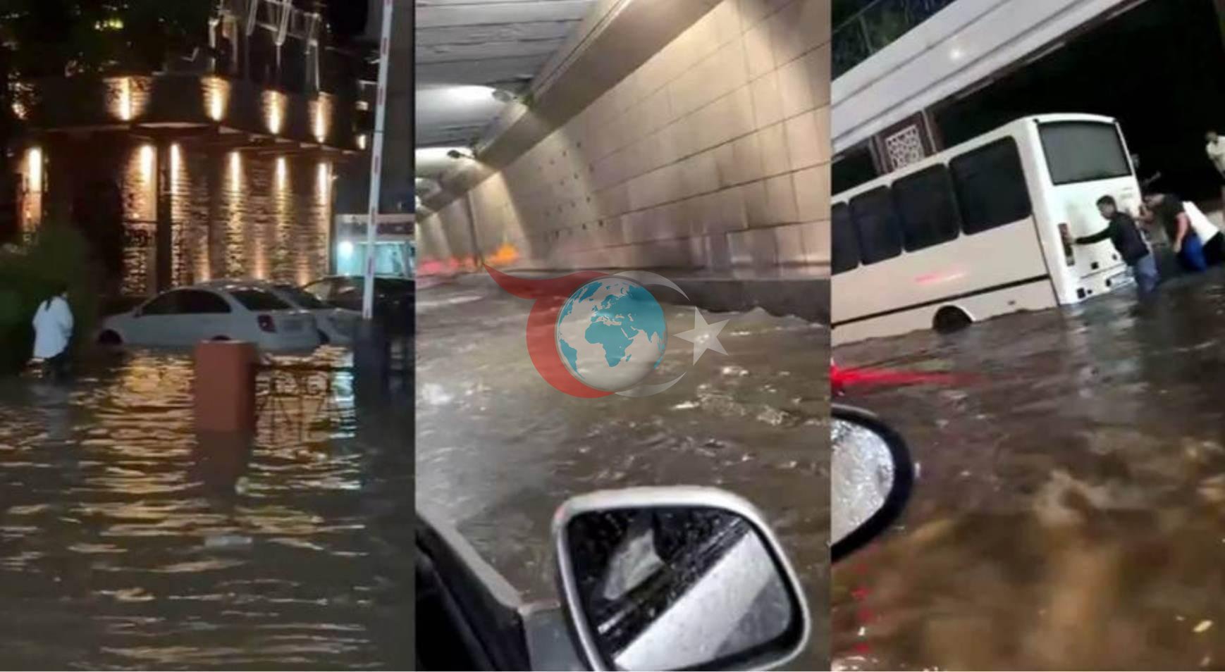 Şiddetli Yağmur Taşkent'te Hayatı Felç Etti