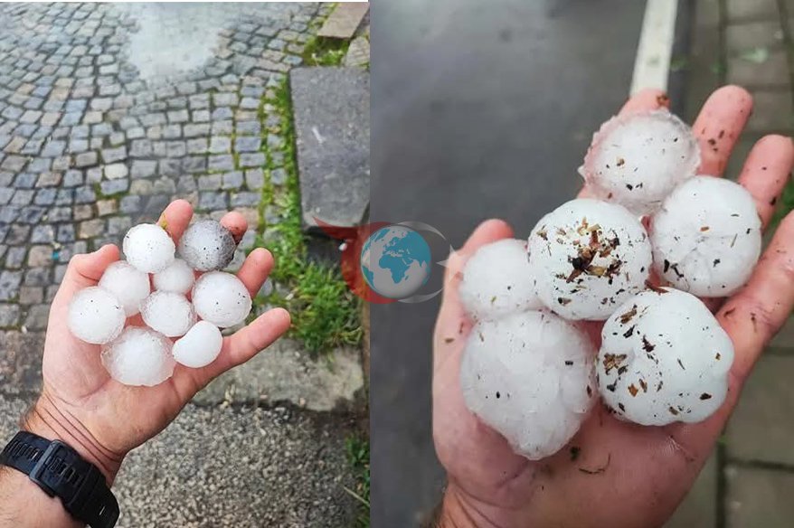 Bulgaristan'da ceviz büyüklüğünde dolu yağdı