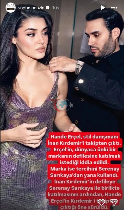 Hande Erçel kıskançlık krizine mi girdi?