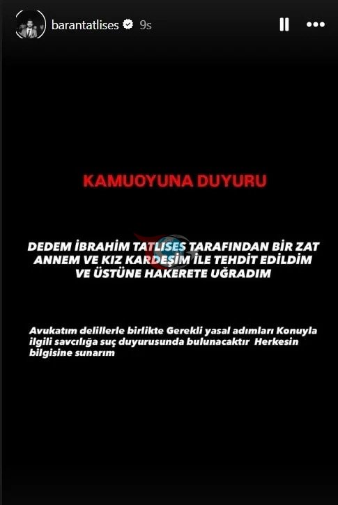 Tatlısəs ailəsində yeni böhran! Nəvəsi Barandan