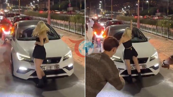 Trafikte Dans Eden Genç Ağır Para Cezasıyla Karşılaştı