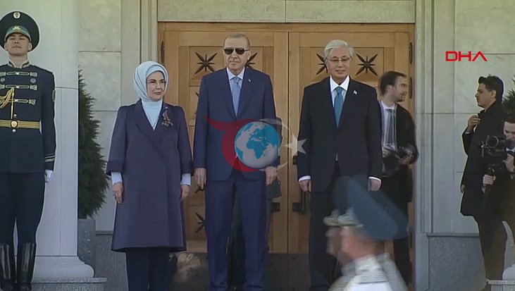 Ərdoğan Qazaxıstanda Rəsmi Mərasimlə Qarşılandı, Strateji Danışıqlar Başlandı