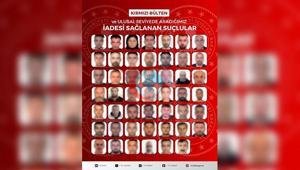 48 jinoyatchi Turkiyaga olib kelindi, ulardan 27 nafari qizil e'lon bilan qidiruvda bo'lib, Turkiyaga olib kelindi