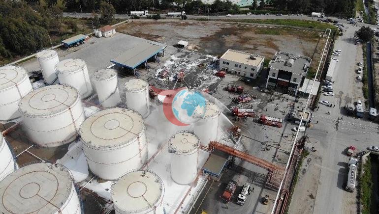 Mersinde yağ fabrikasındaki yangın Alevler kilometrelerce uzaktan görüldü