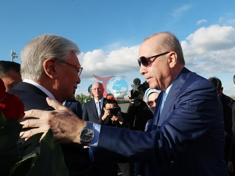 Prezident Erdog'an Qozog'istonda rasmiy marosim bilan kutib olindi
