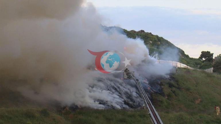 Umraniyadagi bo'sh erlarda yong'in: Guruhlar safarbar qilindi