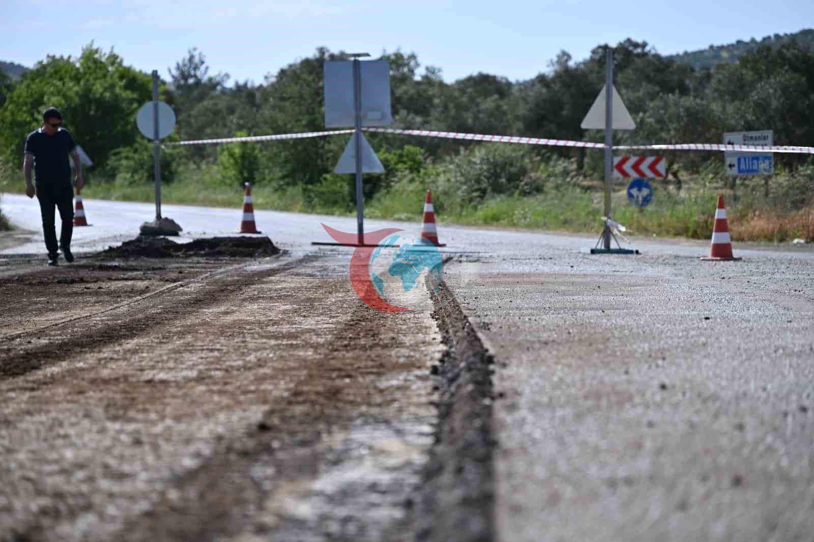 Manisa'da Yol Konforu İçin Sıcak Asfalt Çalışması Başladı