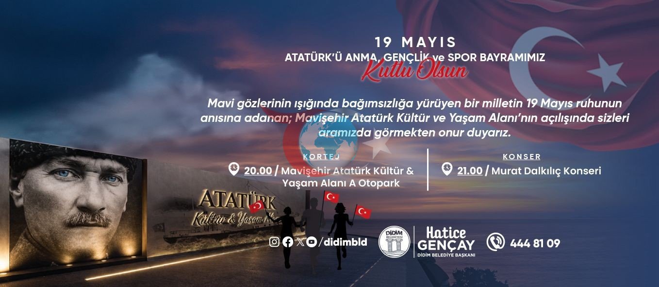Didim’de 19 Mayıs coşkusu Mavişehir’de yaşanacak