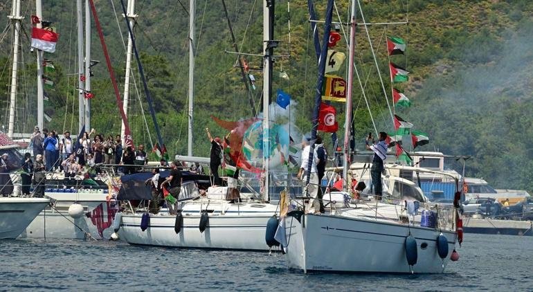 Qlobal Sumud Donanması Türkiyədən Marmarisdən Qəzzəyə yola düşdü...