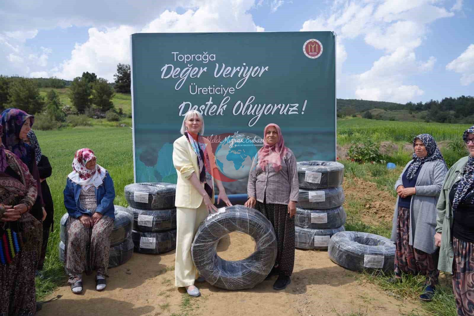 Bilecik'te Çiftçilere Destek: Kızıldamlar Köyü'ne Sulama Borusu Dağıtıldı