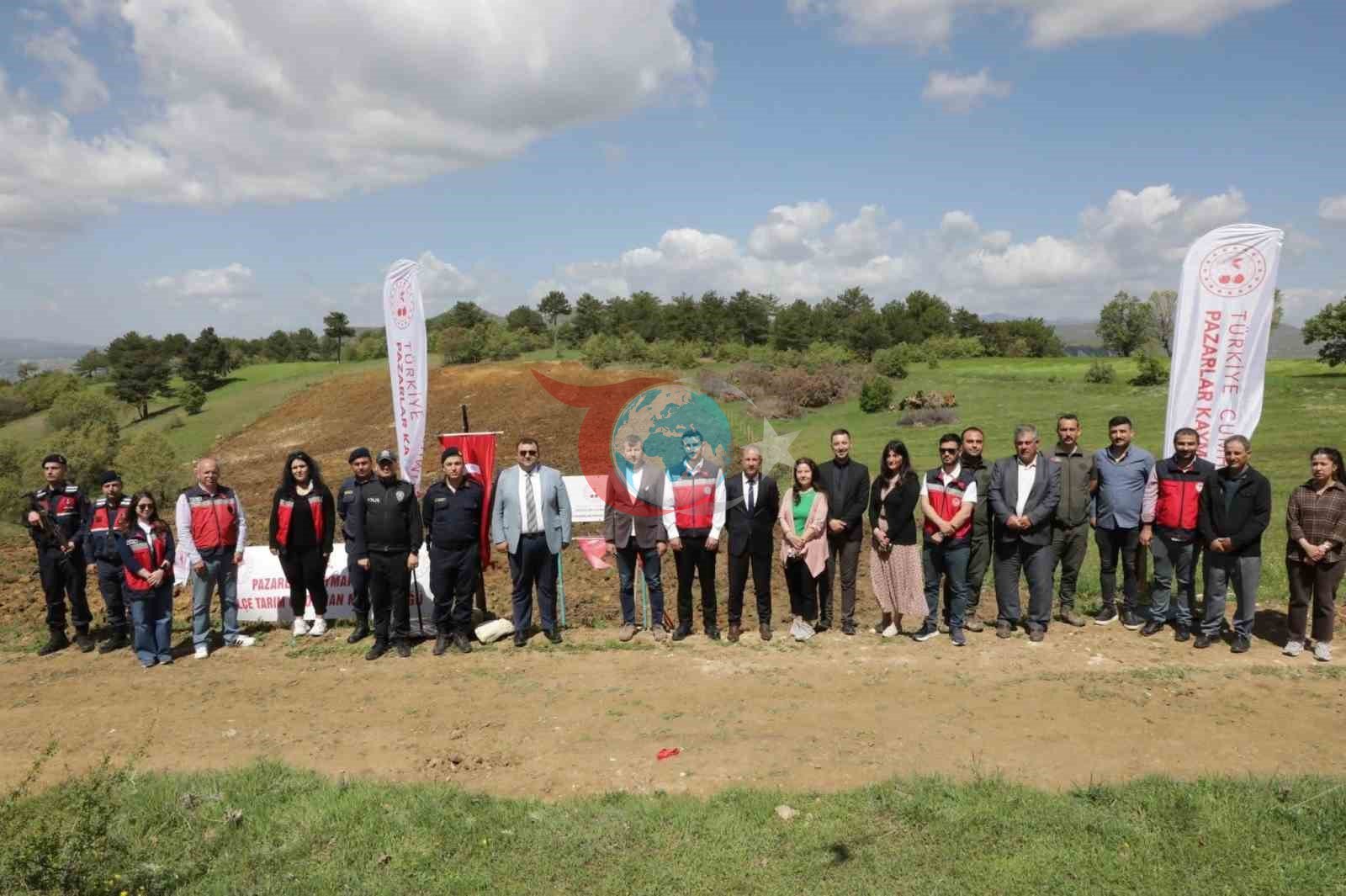 Pazarlar&rsquo;da atıl durumdaki hazine arazisi tarıma kazandırıldı