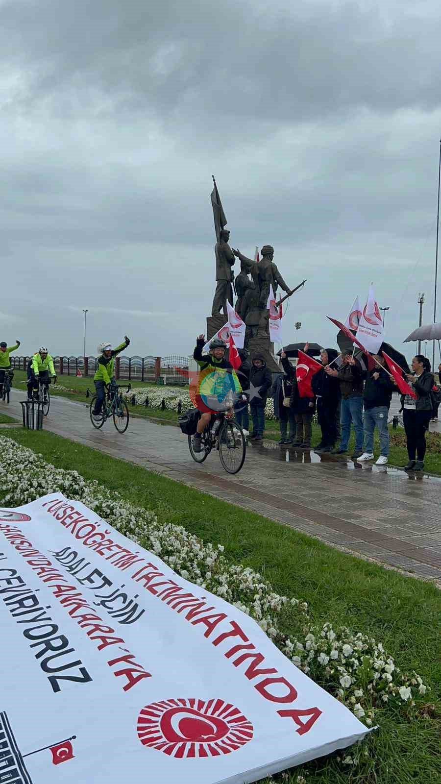 ÜNİPERSEN’den Samsun’dan Ankara’ya bisikletli eylem