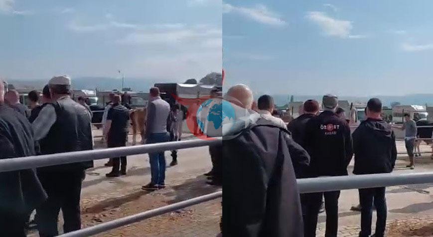 Bursa'da Kurban Pazarında Kavgaya Jandarma Müdahalesi