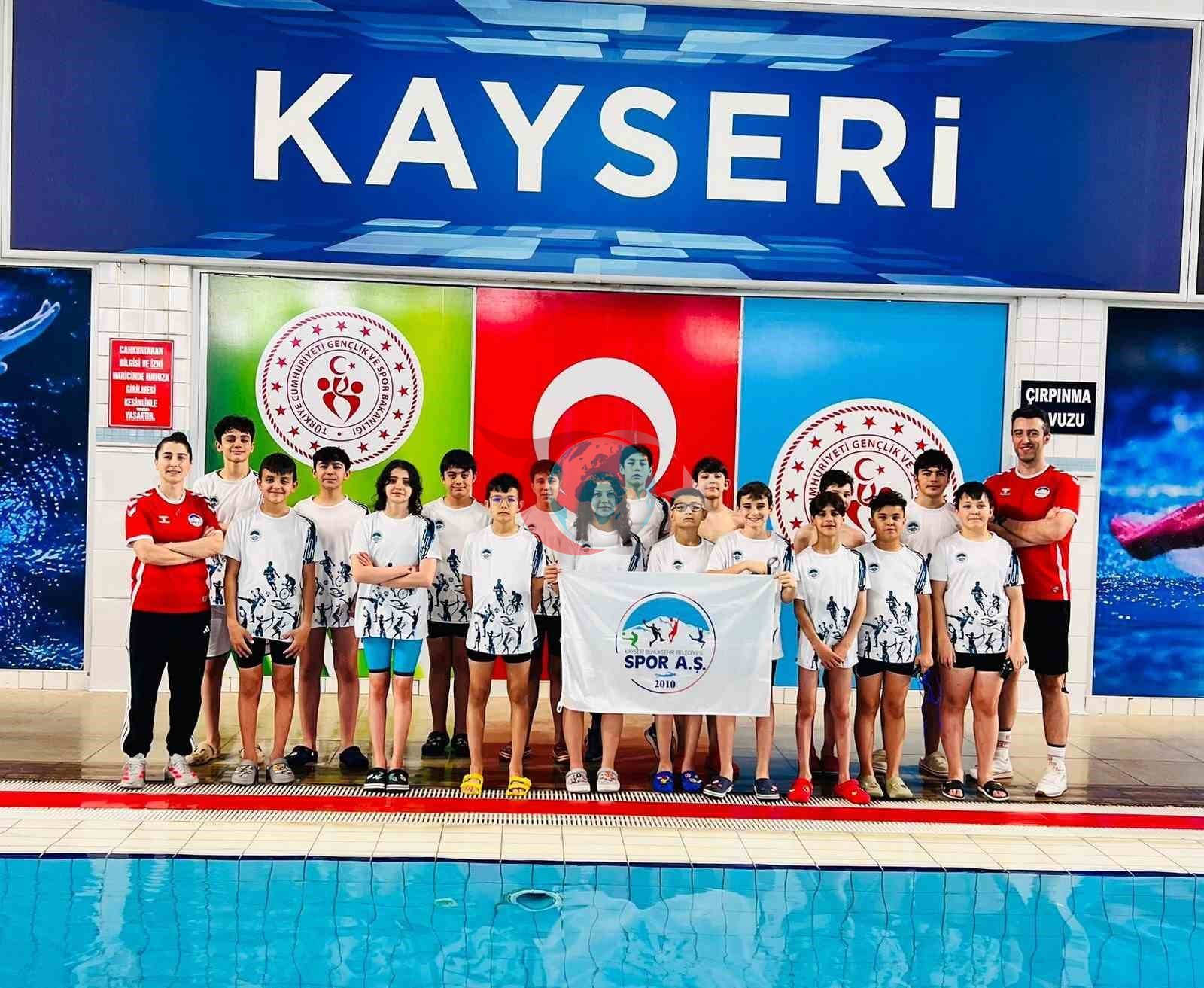 Kayseri Spor A.Ş. 19 мамырда өткен жүзу жарысында 12 медаль жеңіп алды