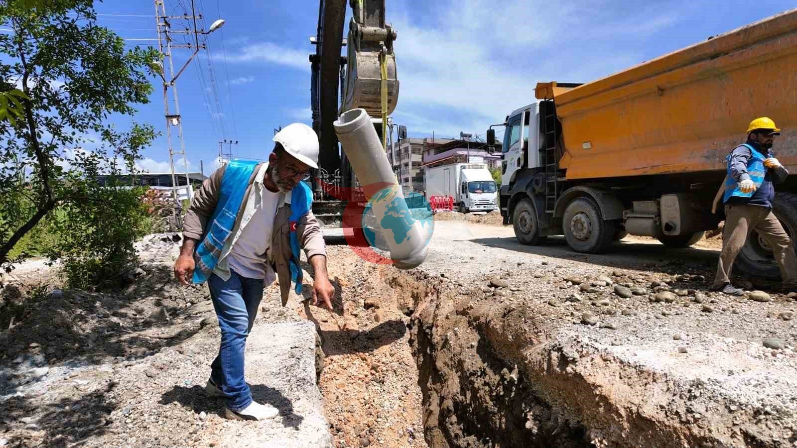 Samandağ&rsquo;da 23 milyon euro&rsquo;luk dev altyapı yatırımında yüzde 40 seviyesine ulaşıldı