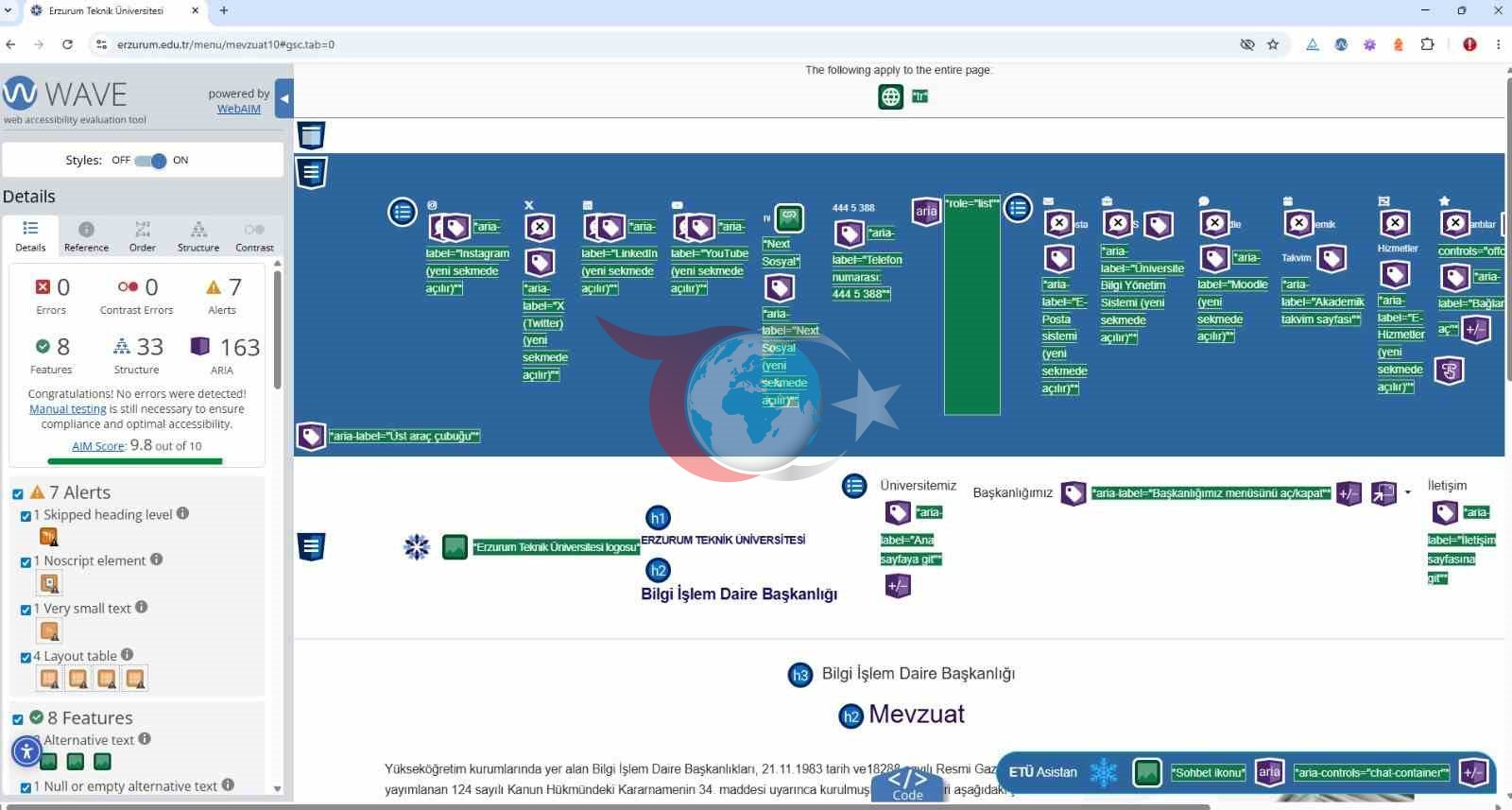 ETÜ web sitesi WCAG 2.0 standartlarına uygun hale getirilerek tam erişilebilir oldu