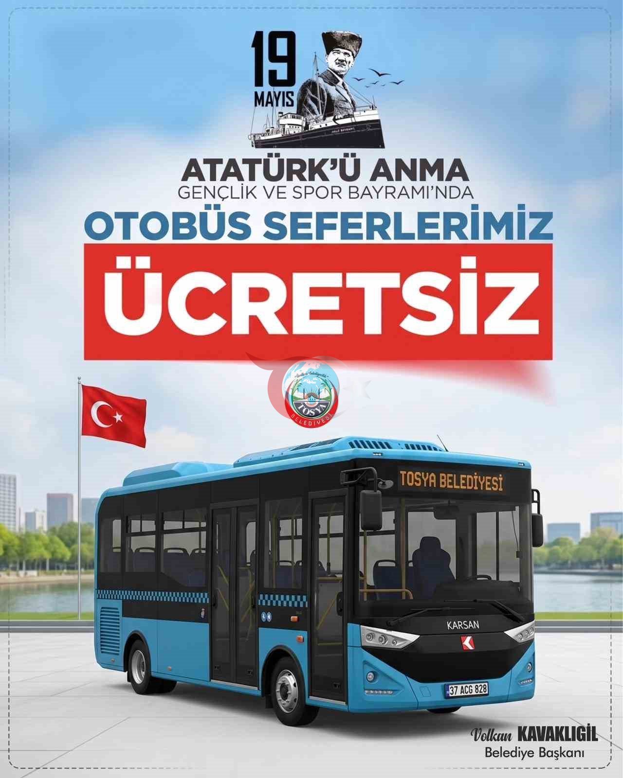 19-njy maýda Tosýada ​​mugt jemgyýetçilik transport mümkinçilikleri
