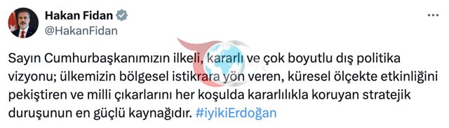 Dışişleri Bakanı Fidan'dan 
