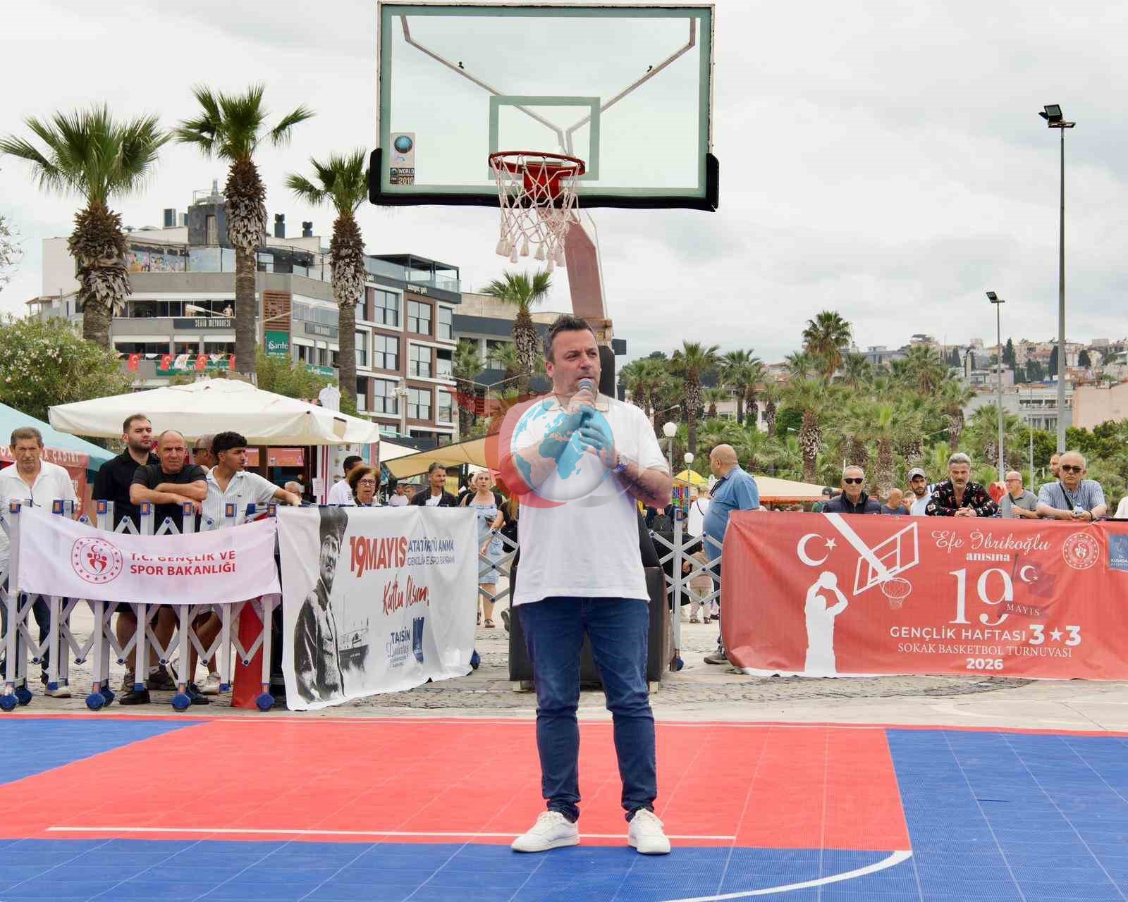 Kuşadası&rsquo;nda basketbol turnuvası başladı