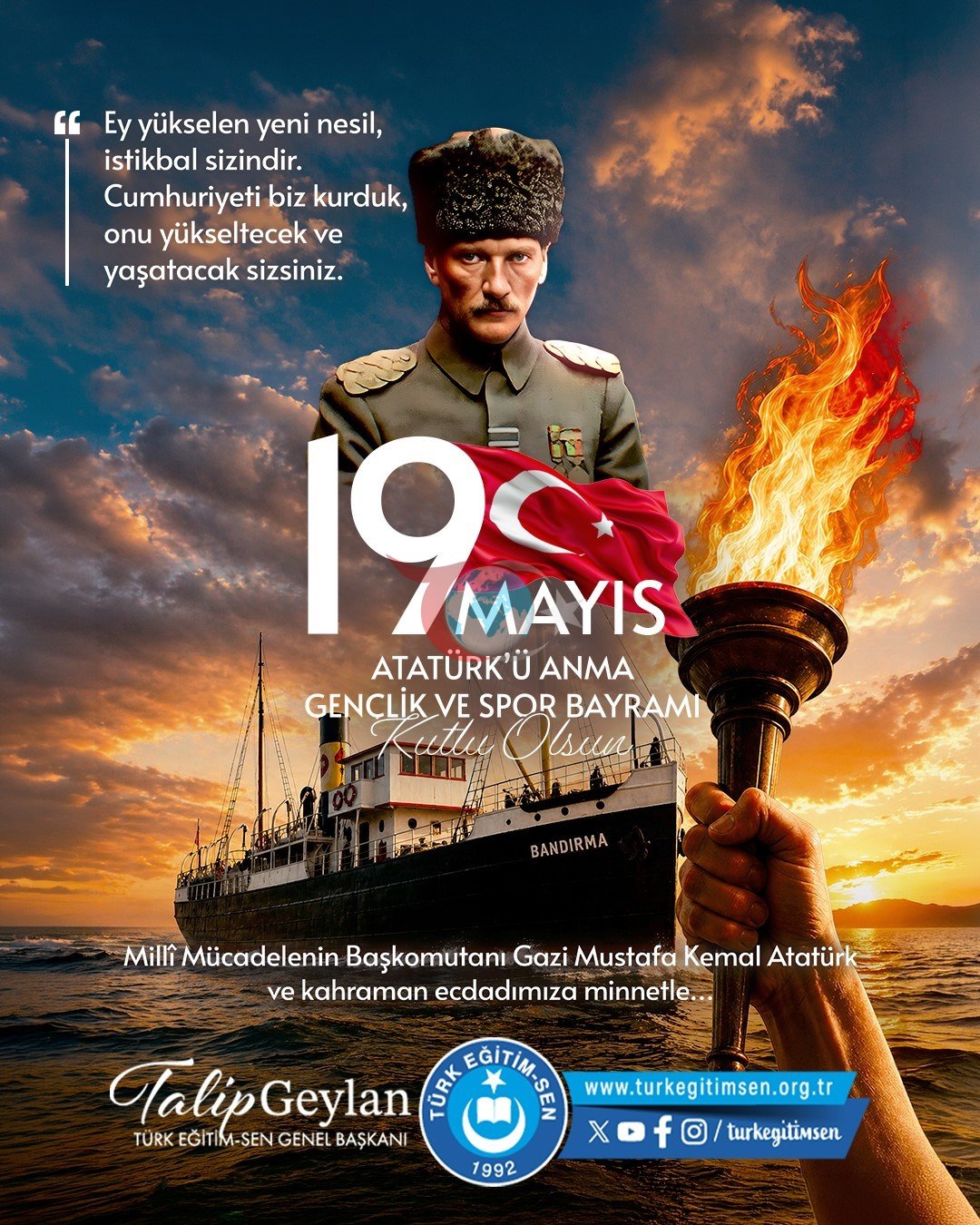 Geylan: 19 Mayıs, Bağımsızlık Mücadelesinin İlk Adımıdır