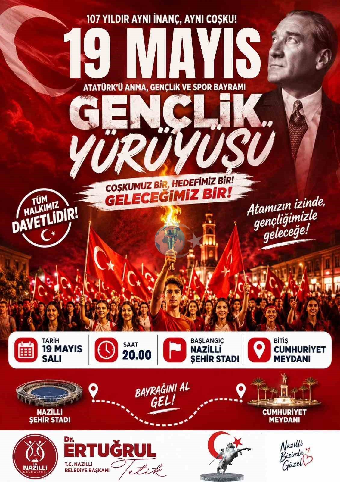 Nazilli'de 19 Mayıs İçin Gençlik Yürüyüşü Düzenleniyor