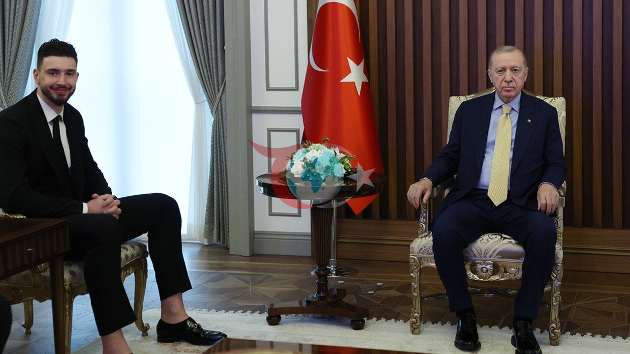 Cumhurbaşkanı Erdoğan, NBA Yıldızı Alperen Şengün'ü Ağırladı