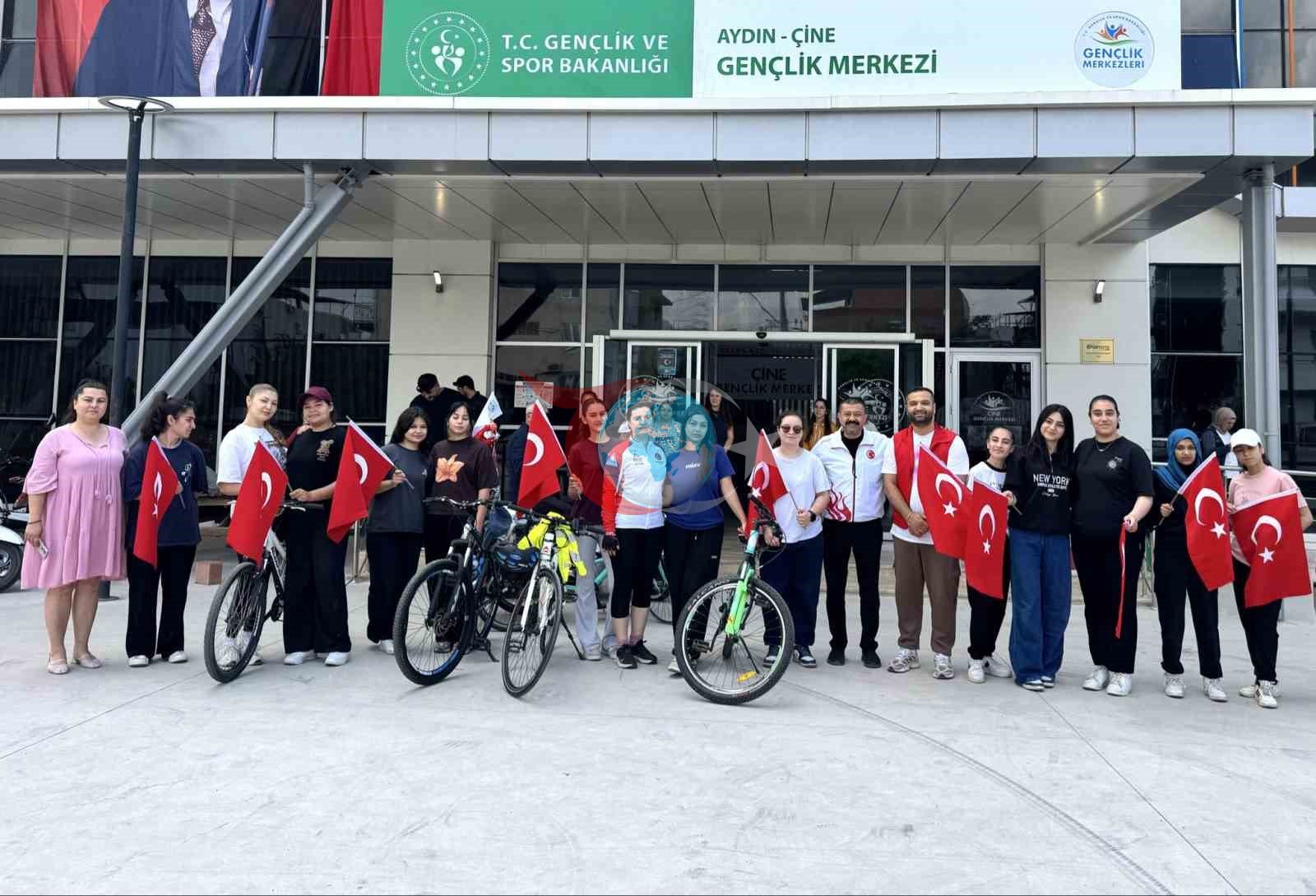 Çine’de ’sağlıklı yaşam’ için pedal çevirdiler