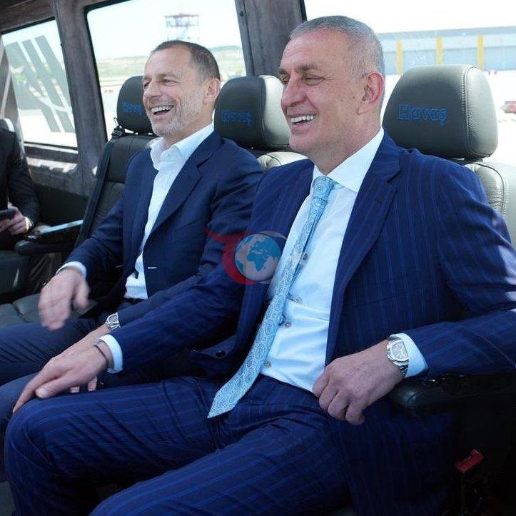 UEFA Başkanı Ceferin ve TFF Başkanı Hacıosmanoğlu