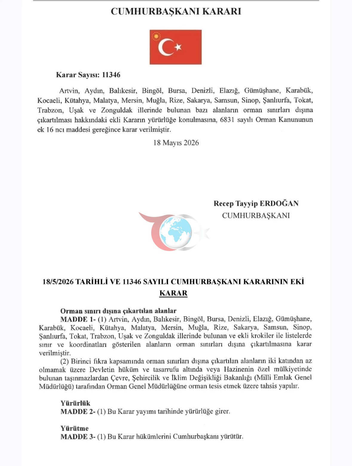Vezirköprü Besi OSB&rsquo;de orman süreci tamamlandı