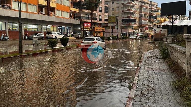 Güclü yağışlar Hatay Dörtyolda həyatı mənfi təsir etdi