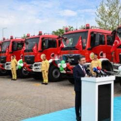 Orman yangınlarıyla mücadelede yeni araçlar görev yerlerine uğurlandı
