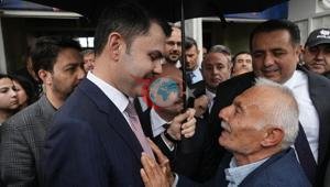 Bakan Kurum oğlunun vasiyeti yerine getirilen şehit babasıyla buluştu
