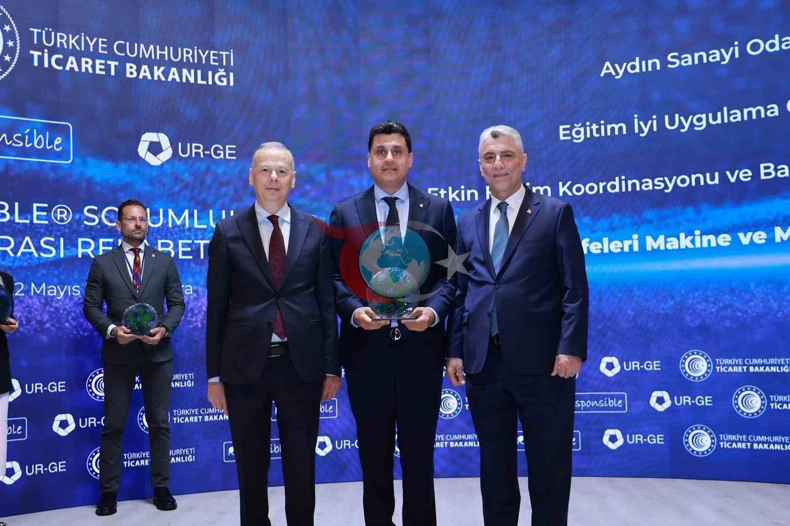 Aydın Sanayi Odası'na Uluslararası Rekabette Başarı Ödülü