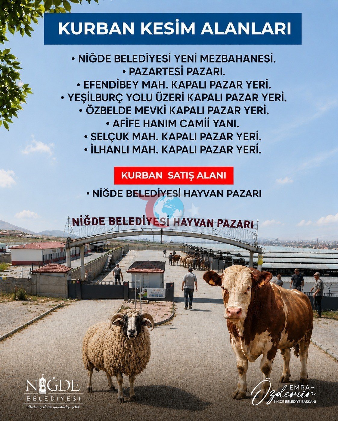 Niğde'de Kurban Kesim Noktaları ve Kuralları Açıklandı
