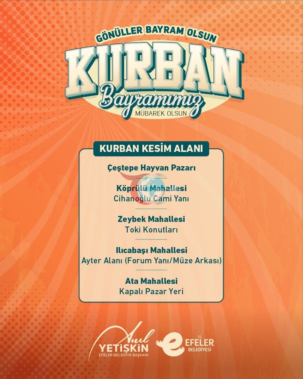 Efeler Bələdiyyəsindən Qurban Xallarının Anonsu