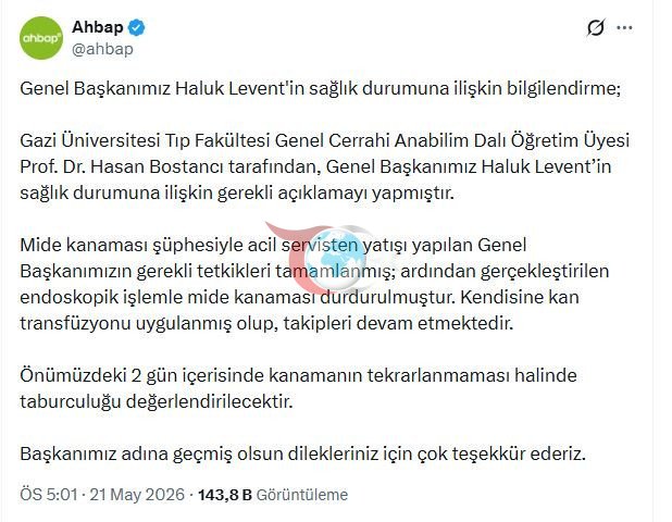 Haluk Levent dünən
