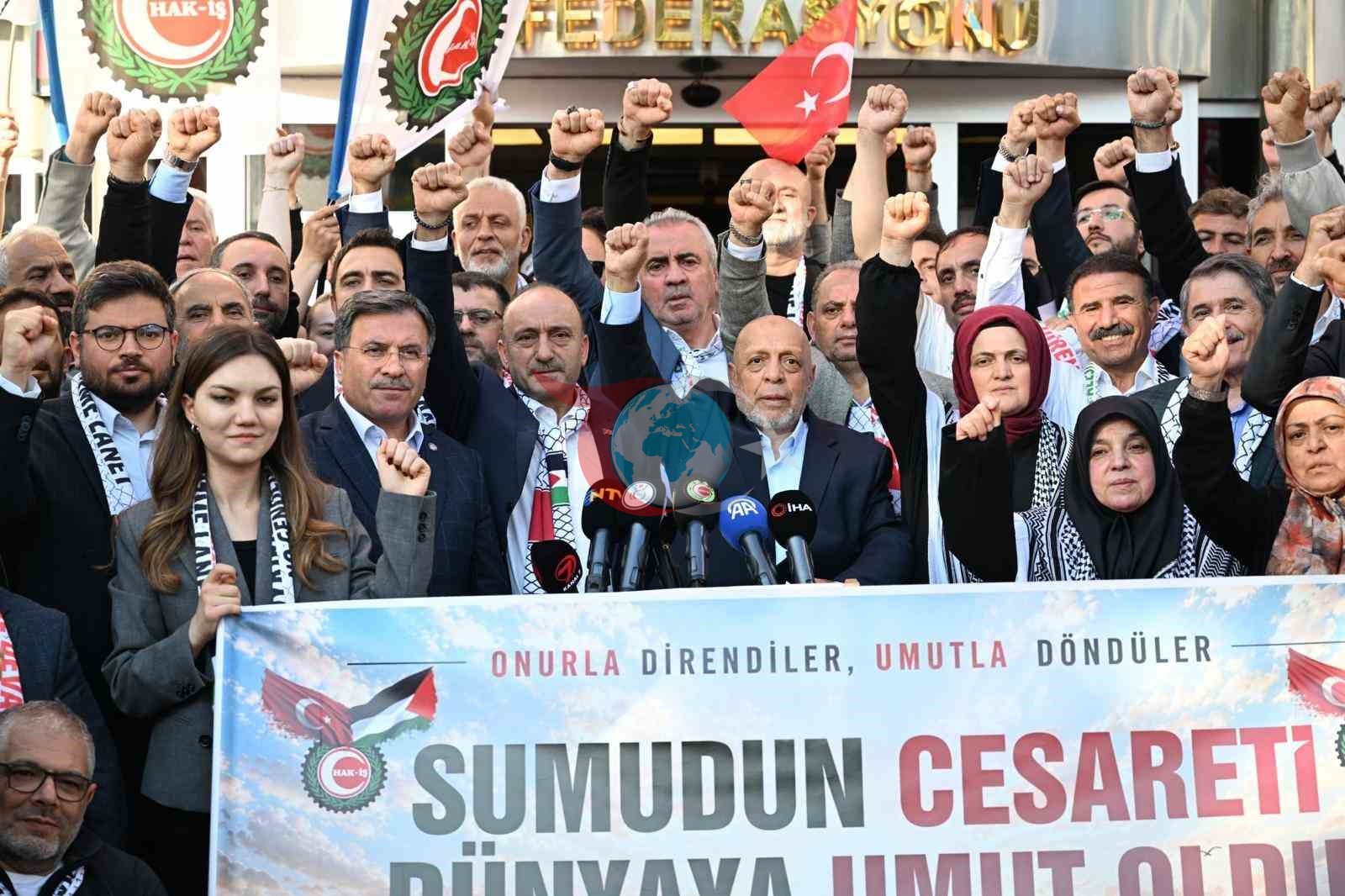 HAK-İŞ sədri Mahmut Arslan coşğu ilə qarşılandı