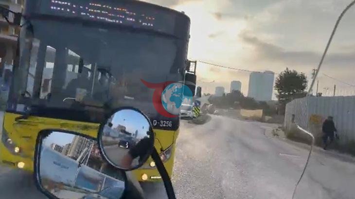 İETT Otobüsü Kırmızı Işıkta Geçti: Motosiklet Sürücüsü Tehlike Atlattı