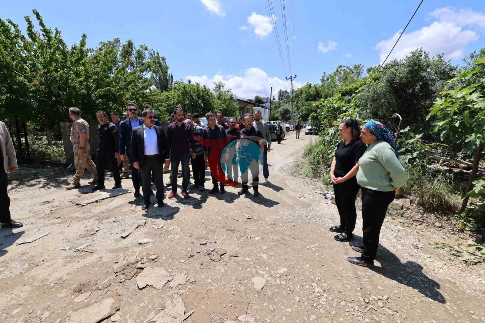 Defne'de Şiddetli Yağışlar Sonrası İnceleme Çalışmaları Sürüyor