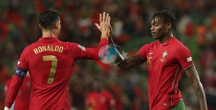 Rafael Leao ve idolü Ronaldo Portekiz Milli Takımı formasıyla