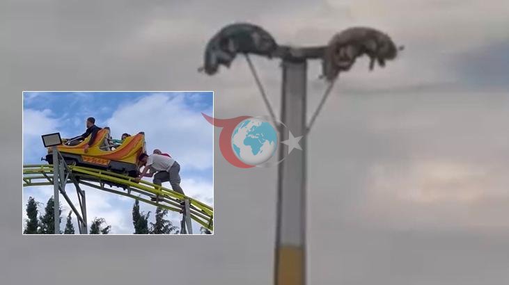 Lunapark Eğlencesi Kâbusa Döndü: Yükseklerde Korku Dolu Dakikalar