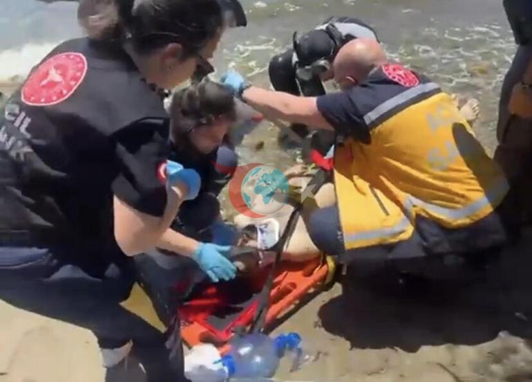 Serinlemek için girdiği denizde kayboldu 40 metre açıkta hareketsiz bulundu: Durumu ağır