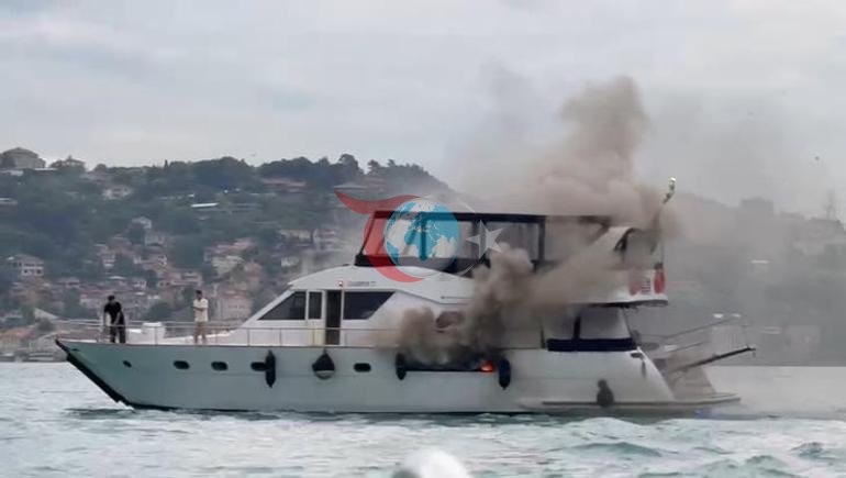 SON DAKİKA | İstanbul Bebek sahili açıklarında teknede yangın çıktı