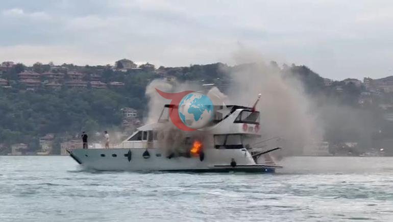 SON DAKİKA | İstanbul Bebek sahili açıklarında teknede yangın çıktı