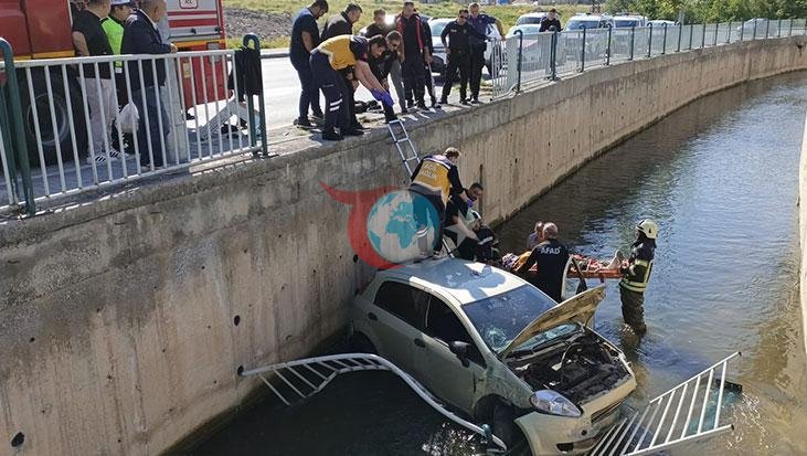 Kayseri'de Genç Kadın Kaza Sonrası Sulama Kanalından Kurtarıldı