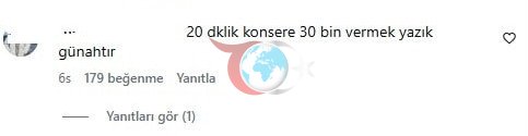 Konsertdə kimin biletinin min TL olduğunu belə göstərmədi Şəkil:450