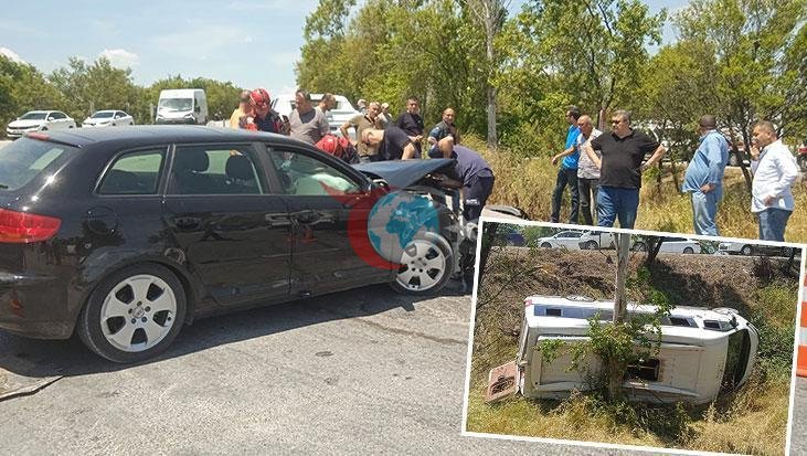 Balıkesir'de Otomobil ve Minibüs Çarpıştı: 14 Yaralı